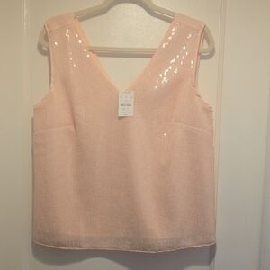J. Crew Light Pink Sequin Tank Top